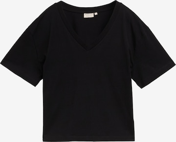 TOM TAILOR DENIM T-Shirt in Schwarz: Vorderseite