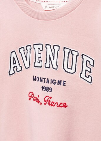 MANGO KIDS Sweatshirt 'Avenue' in Pink