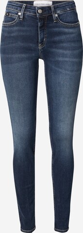 Calvin Klein Jeans Slimfit Jeansy 'MID RISE SKINNY' w kolorze niebieski: przód