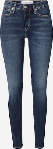 Coupe slim Jean Calvin Klein Jeans en bleu : devant