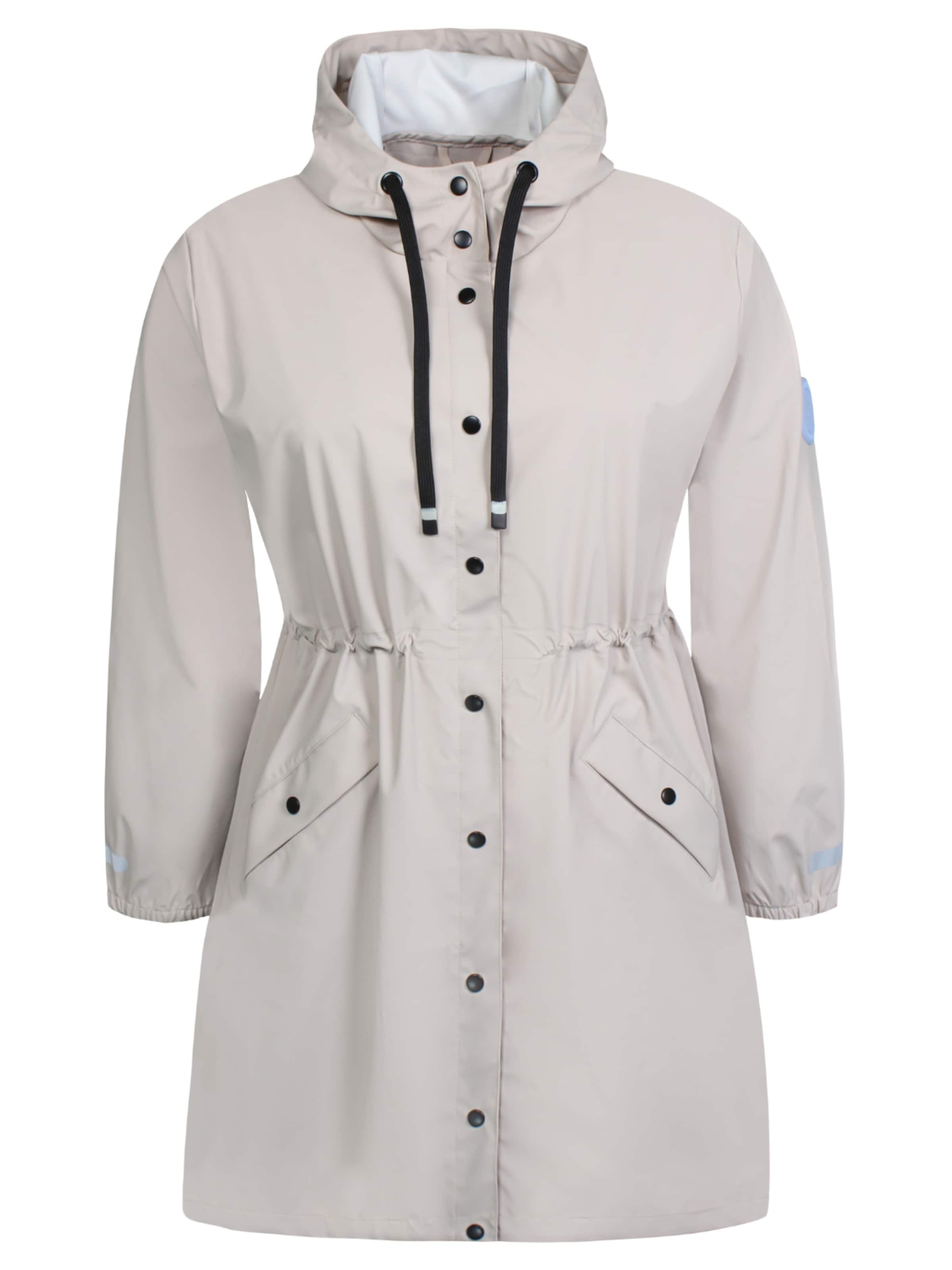 Zhenzi Functionele mantel 'Tael 606' in Beige: voorkant