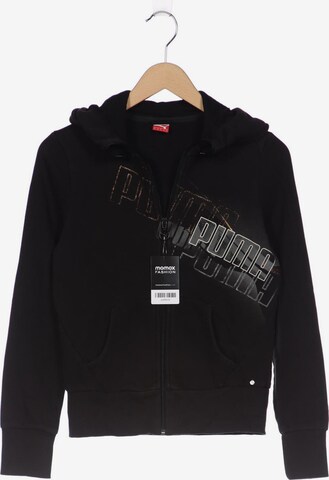 PUMA Sweatshirt & Zip-Up Hoodie in M in Black: front