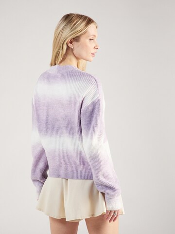 ABOUT YOU Knit Cardigan 'Silva' in Purple