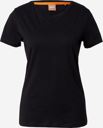 BOSS Orange - Camiseta 'Esogo' en negro: frente