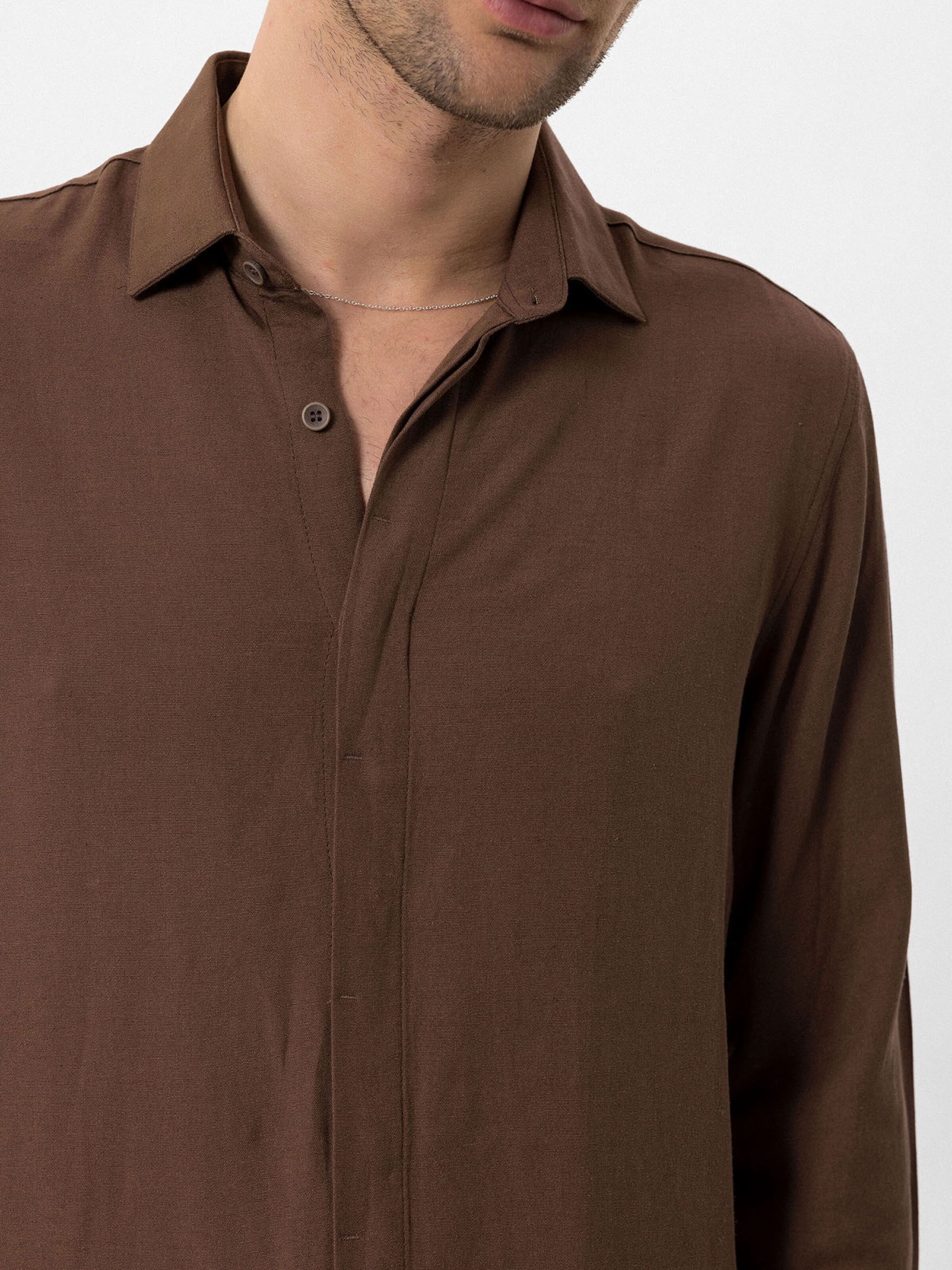 Antioch Regularny krój Koszula w kolorze brązowy