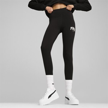 PUMA Skinny Športne hlače 'Squad' | črna barva: sprednja stran