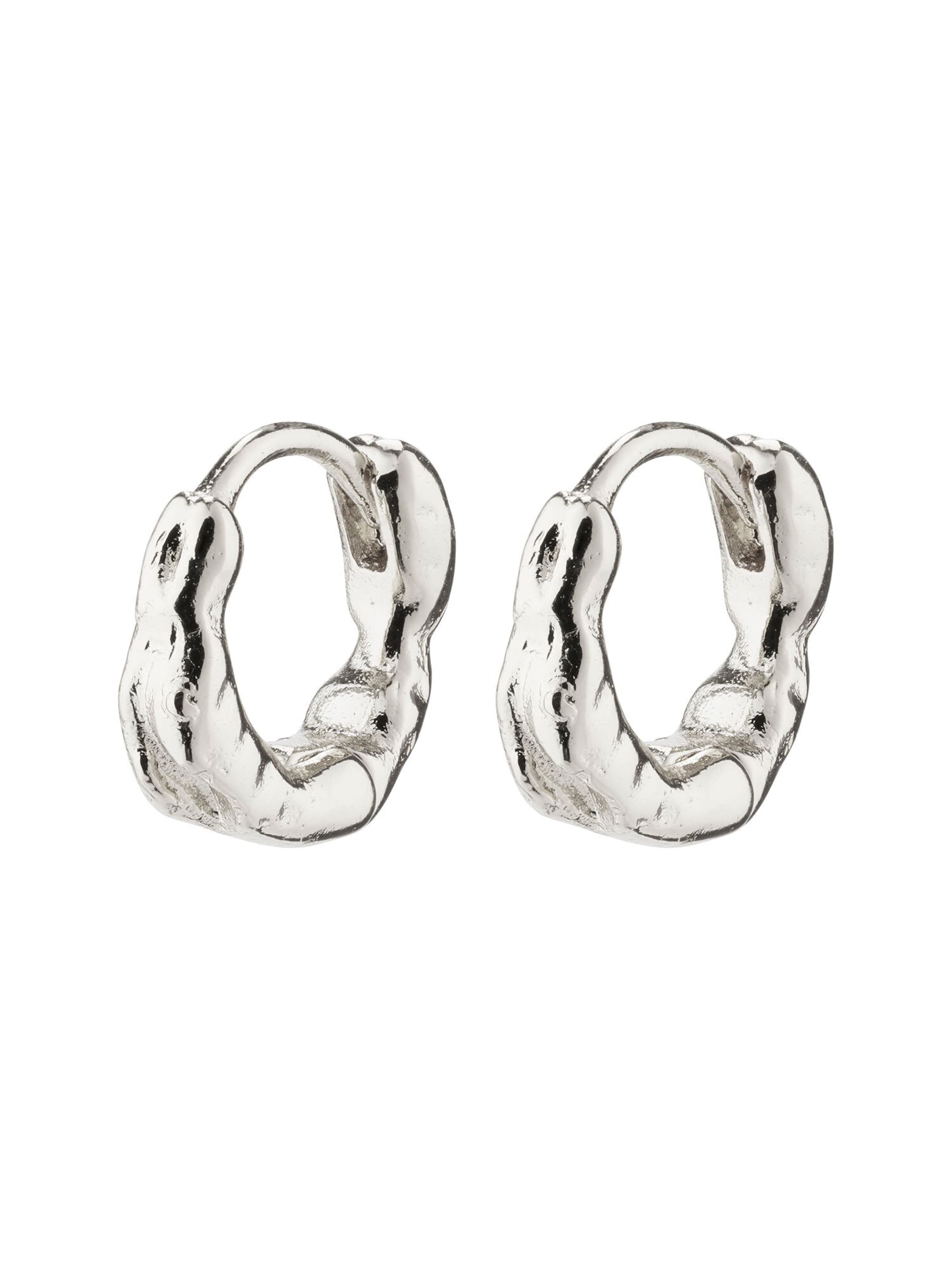 Pilgrim Σκουλαρίκια 'Eddy' σε ασημί: μπροστά