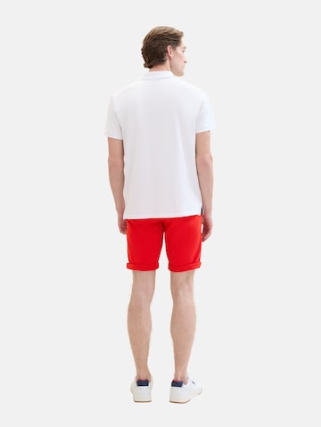 Coupe slim Pantalon chino TOM TAILOR en rouge