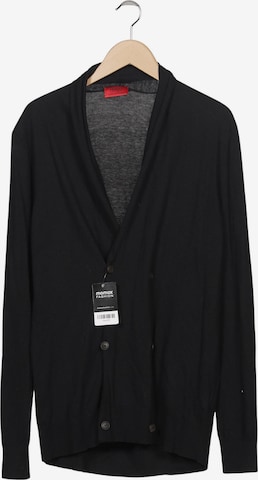 HUGO Strickjacke M in Schwarz: Vorderseite