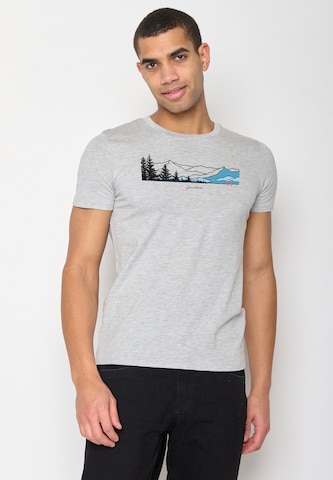 Maglietta 'Nature Hike Together' di GREENBOMB in grigio: frontale