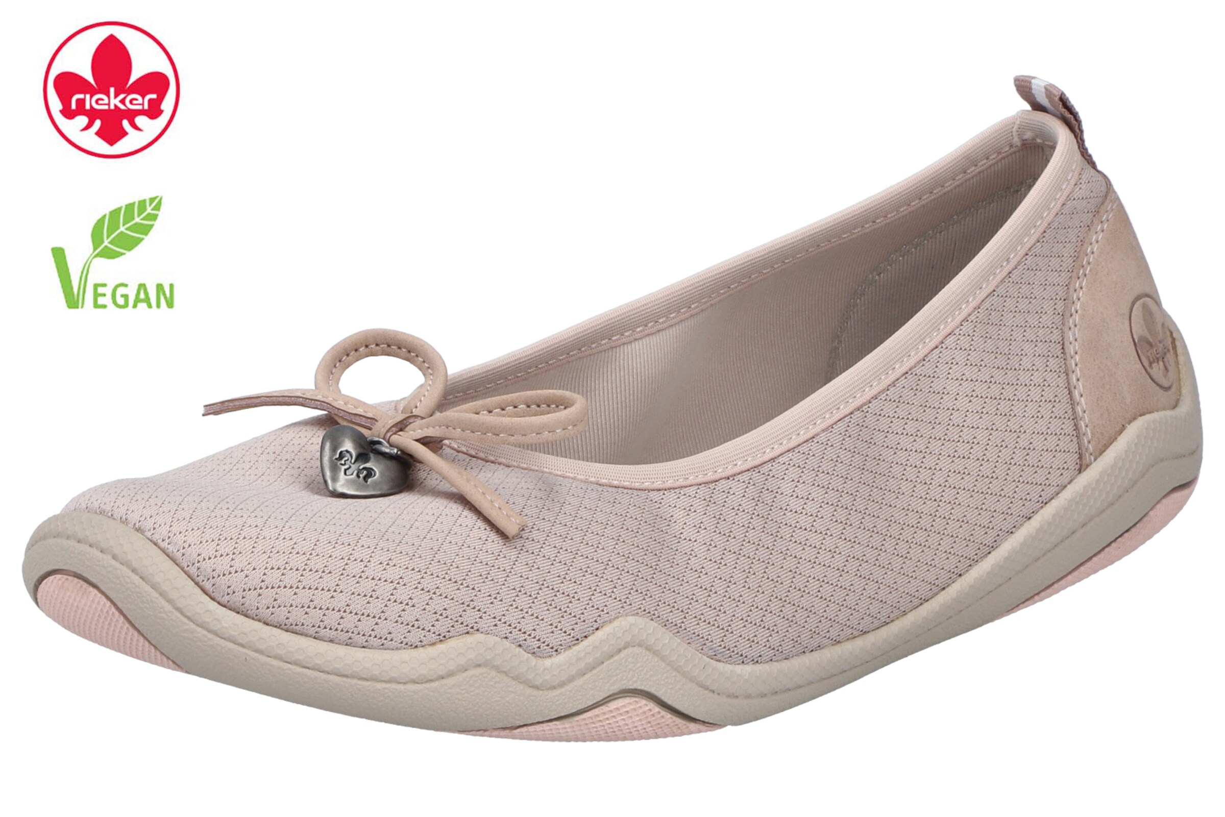 Rieker Ballet Flats '45250' in Pink: front