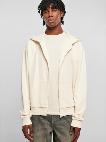 Urban Classics Zip-Up Hoodie in White: front