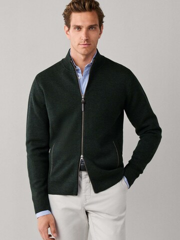 Hackett London Gebreid vest 'MILANO' in Groen: voorkant