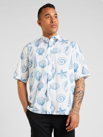 Only & Sons Regular fit Button Up Shirt 'ALBERT' in White: front