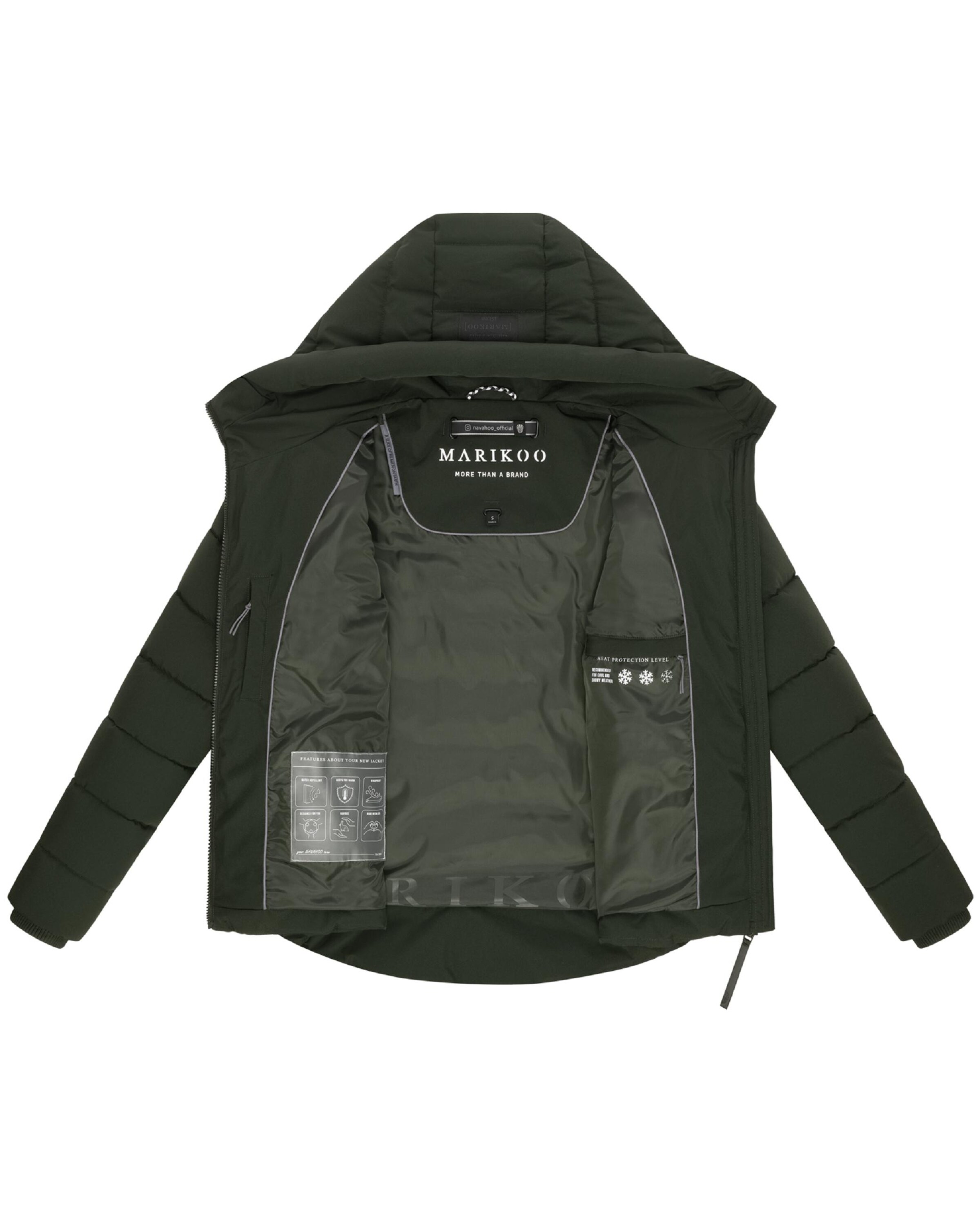 Geacă de iarnă 'Tayenaa 16' de la MARIKOO pe verde