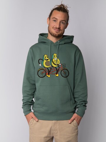 Pull-over 'Avocado Fahrrad' Watapparel en vert : devant