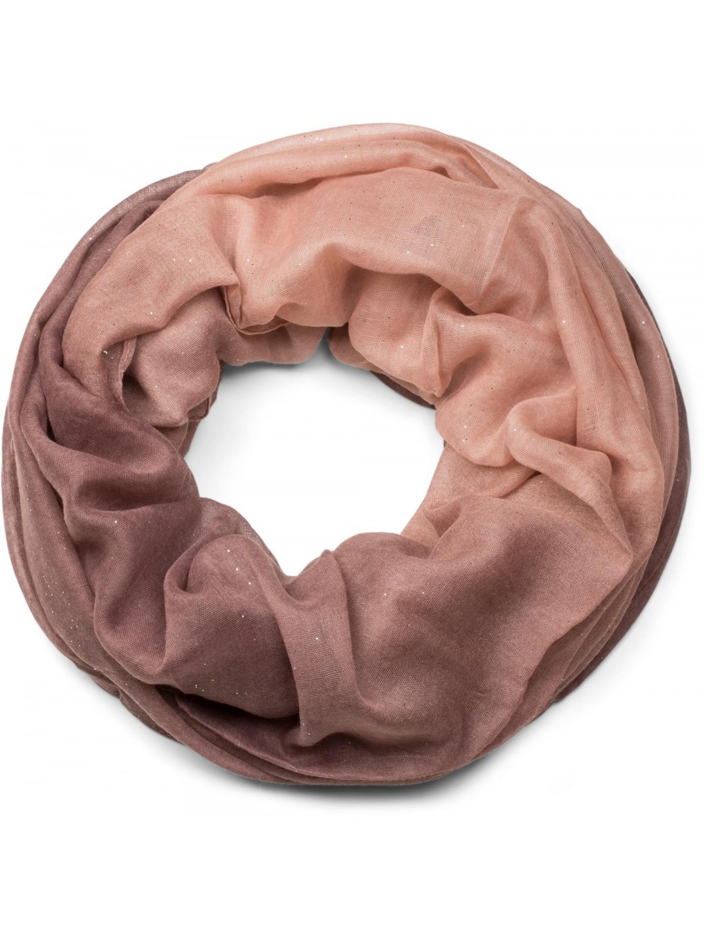 styleBREAKER Loop scarf 'Glitzer Loop mit Farbverlauf' in Pink: front