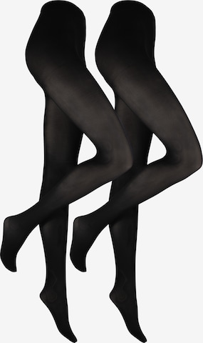 Esda Fine Tights 'Natürliche Faser' in Black: front