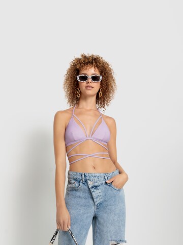 LSCN by LASCANA Triangle Bikini top 'Gina' in Purple: front