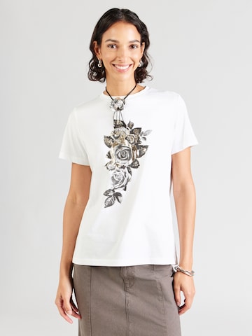 Tricou 'VIPURE FOIL' de la VILA pe alb: față
