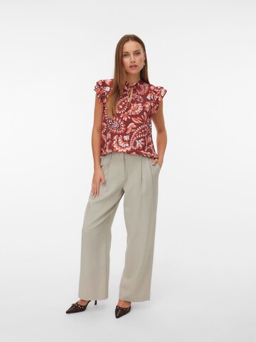 VERO MODA Bluse 'VMNELLIE CARLA' in Rot
