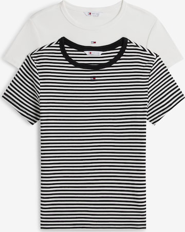 Tommy Jeans Shirt 'ESSENTIAL' in Wit: voorkant