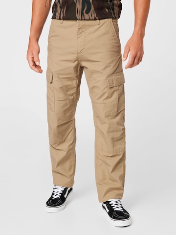 Coupe slim Pantalon cargo 'Aviation' Carhartt WIP en beige : devant