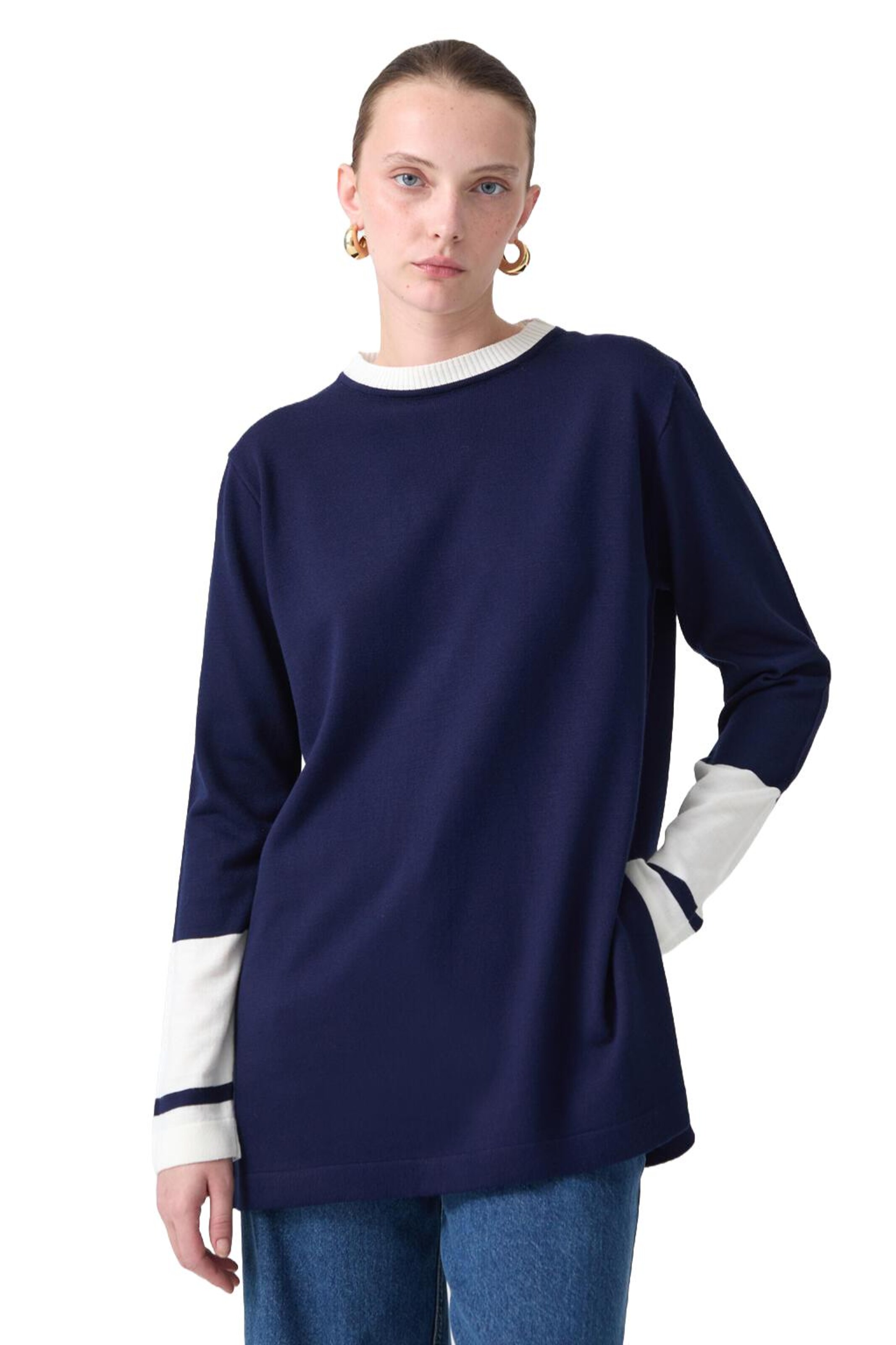 Touche Prive Pullover in Blau: Vorderseite