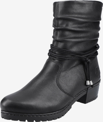 RIEKER Ankle Boots in Black: front