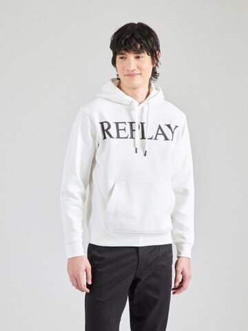 Sweat-shirt REPLAY en blanc : devant