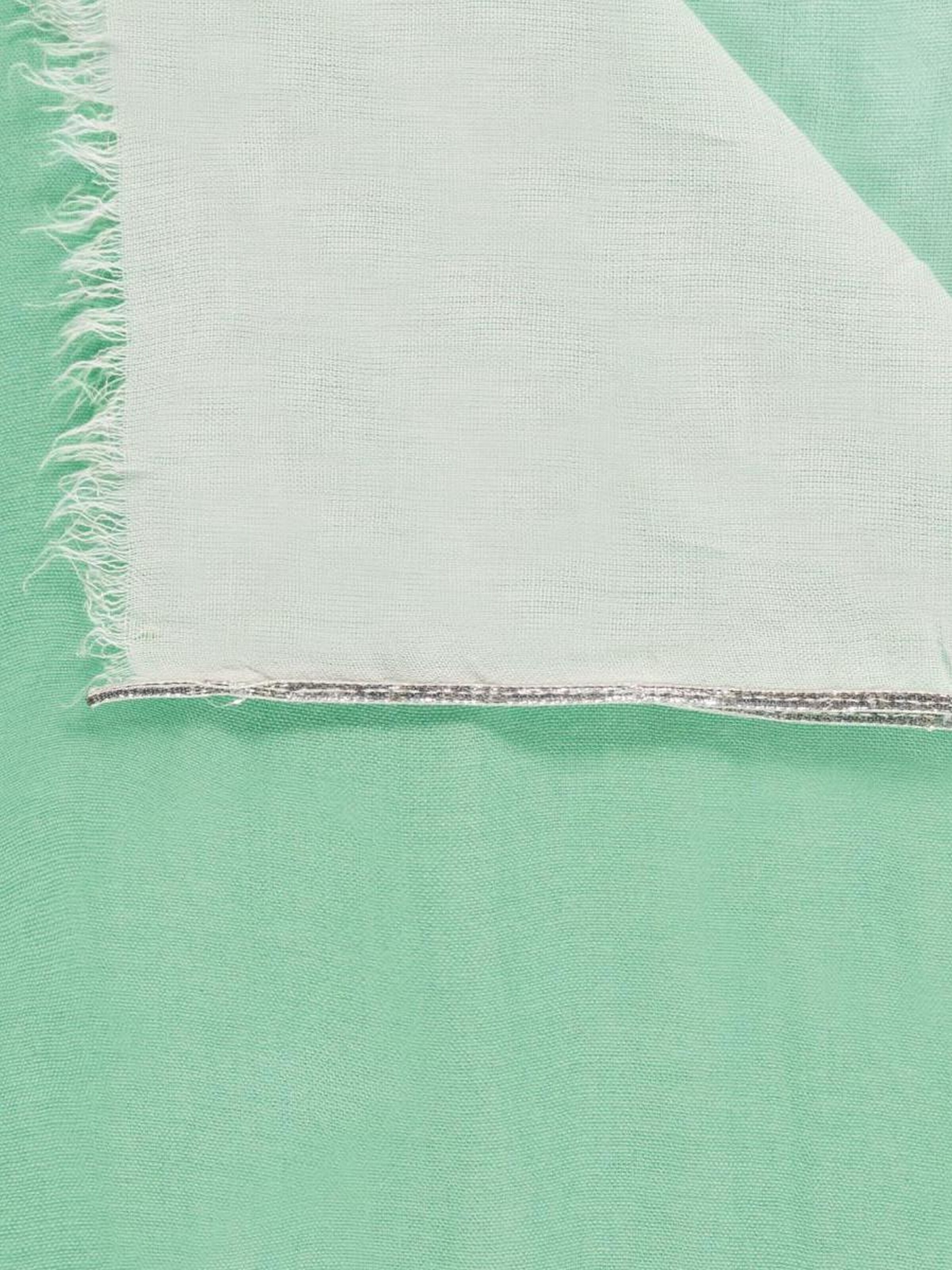 Passigatti Wrap 'Schal Degradé mit Silberrand' in Green