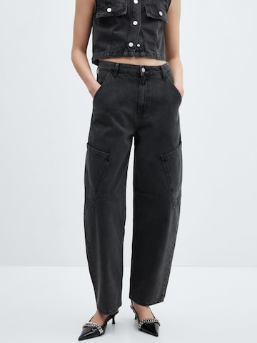 MANGO Wide leg Jeans 'Talia' in Grijs: voorkant