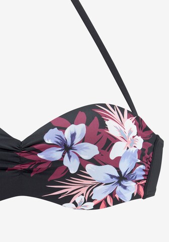 LASCANA Bandeau Bikini i sort