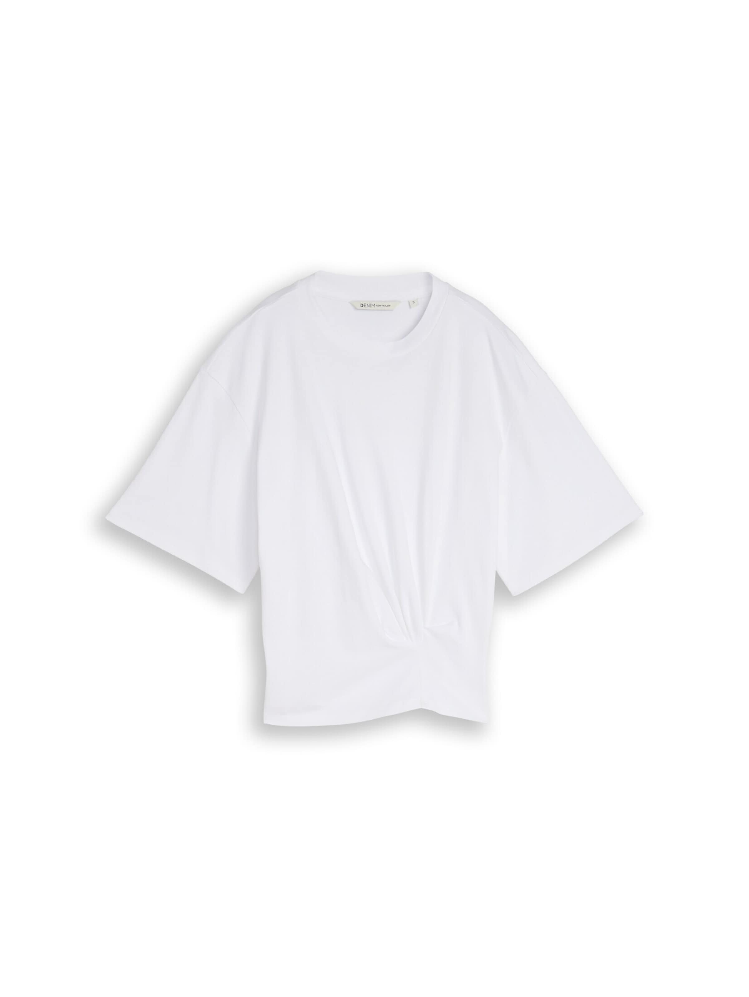 T-shirt TOM TAILOR DENIM en blanc : devant