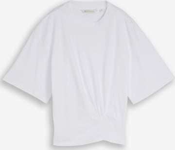 T-shirt TOM TAILOR DENIM en blanc : devant