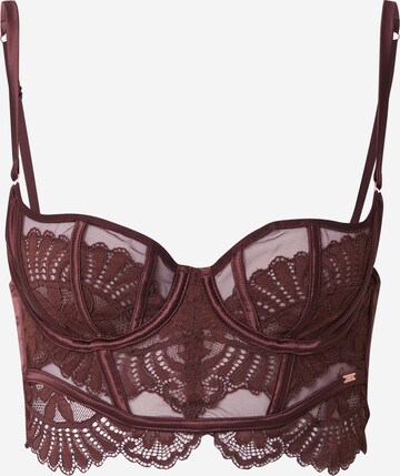 Bustier Soutien-gorge Hunkemöller en marron : devant