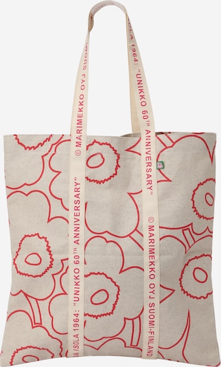 Marimekko "Shopper" tipa soma, krāsa - jaukti bēšs / sarkans, Preces skats