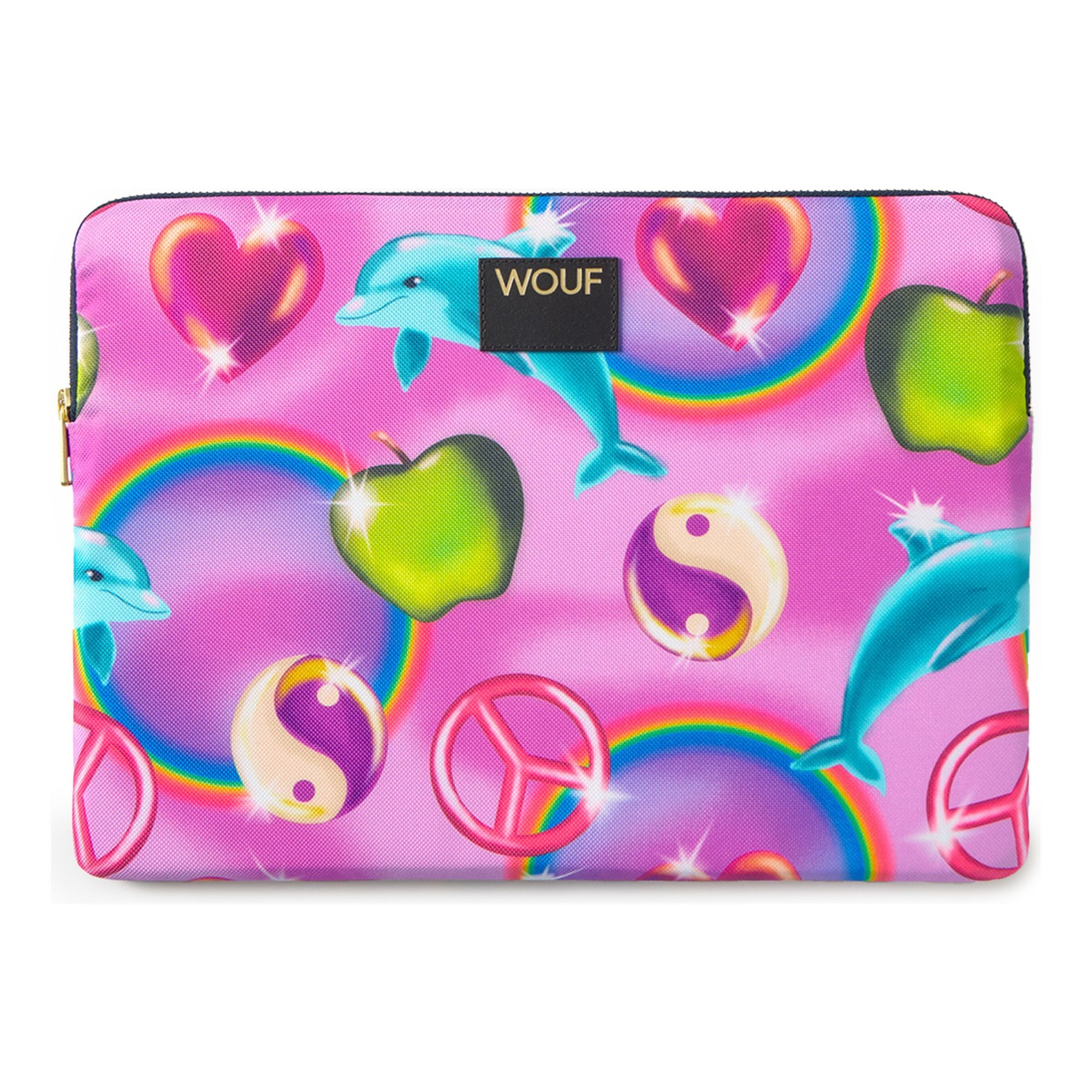 Wouf Laptoptas 'Daily' in Roze: voorkant