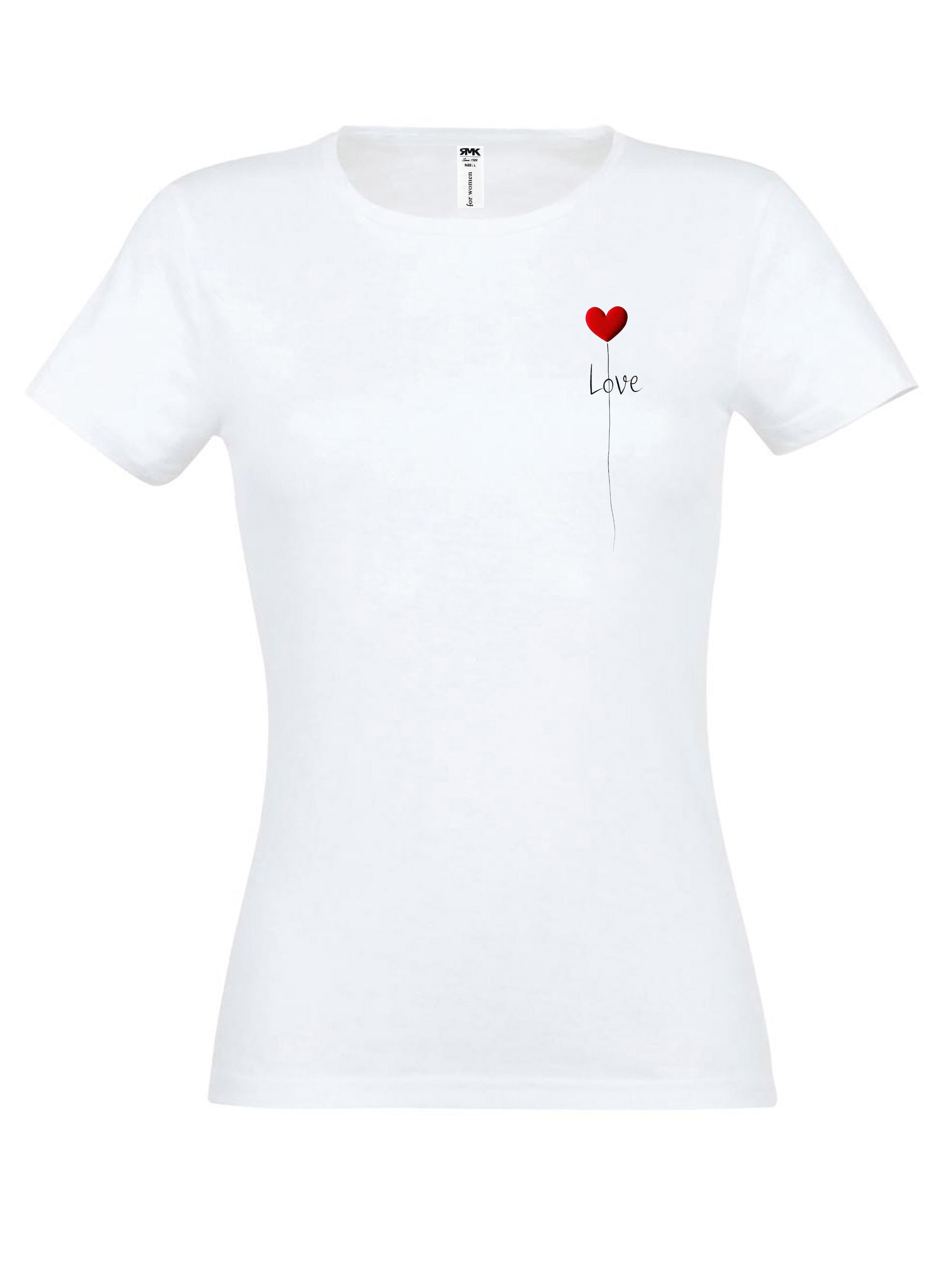 RMK Shirt 'Herz Ballon' in White: front