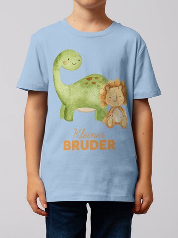 T-Shirt 'Dinosaurier 06 Kleiner Bruder' watabout.kids en bleu