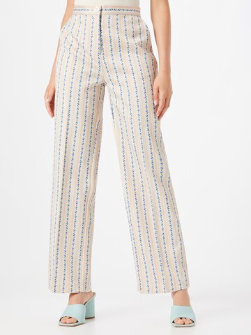 Stella Nova - Pierna ancha Pantalón de pinzas en beige: frente