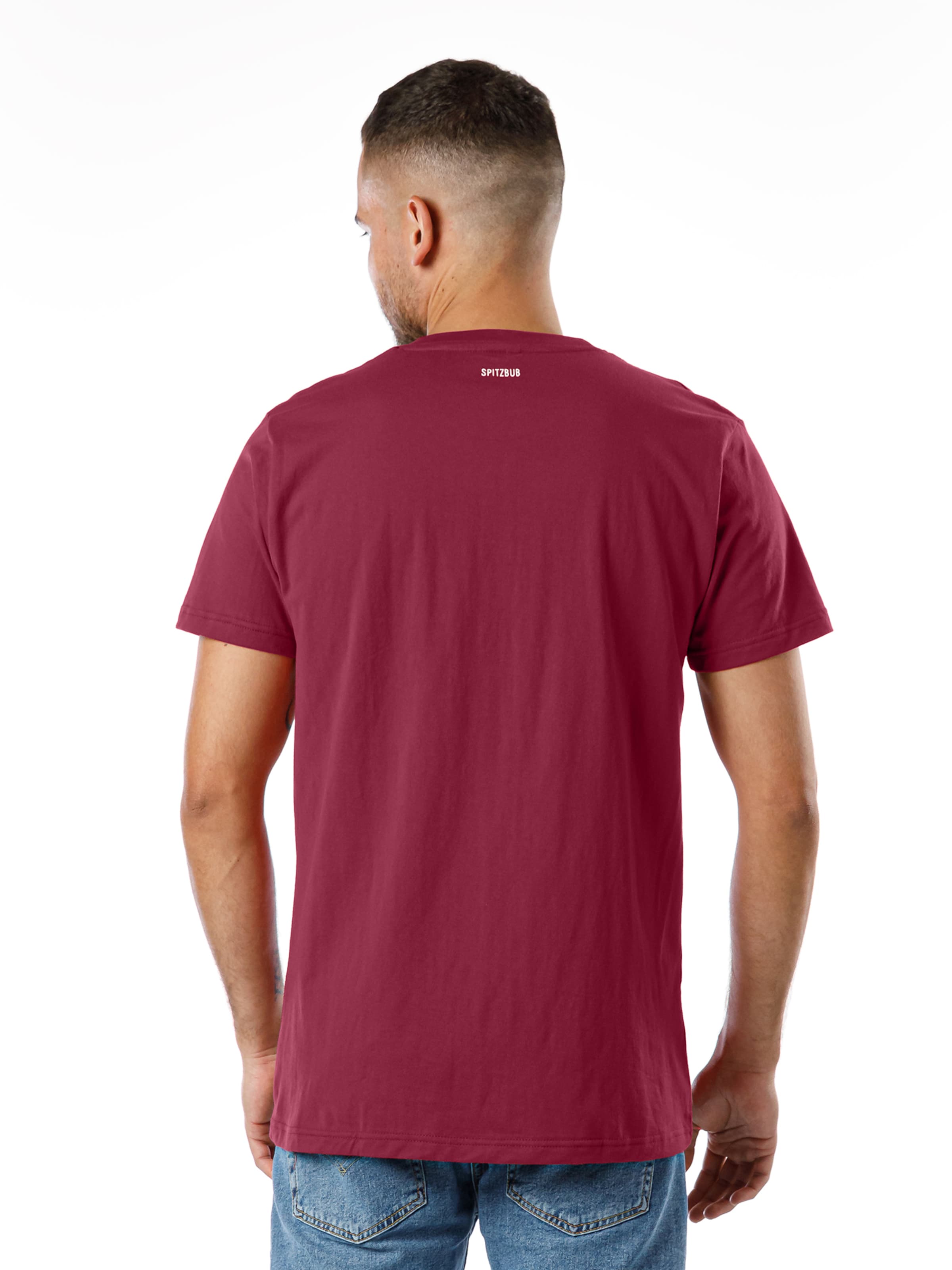 SPITZBUB T-Shirt 'Look Up!' in Rot