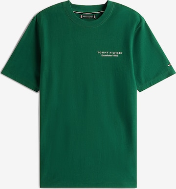 T-Shirt TOMMY HILFIGER en vert : devant
