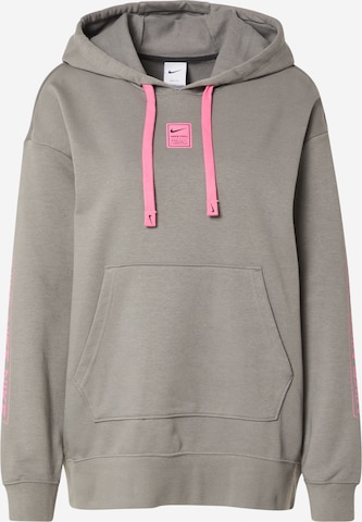 NIKE - Sweatshirt de desporto em cinzento: frente