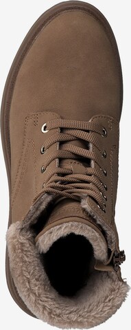 s.Oliver Lace-Up Ankle Boots in Beige