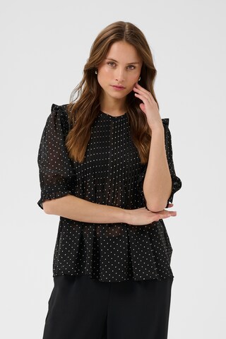 SAINT TROPEZ Bluse 'Sabatina' in Schwarz: Vorderseite