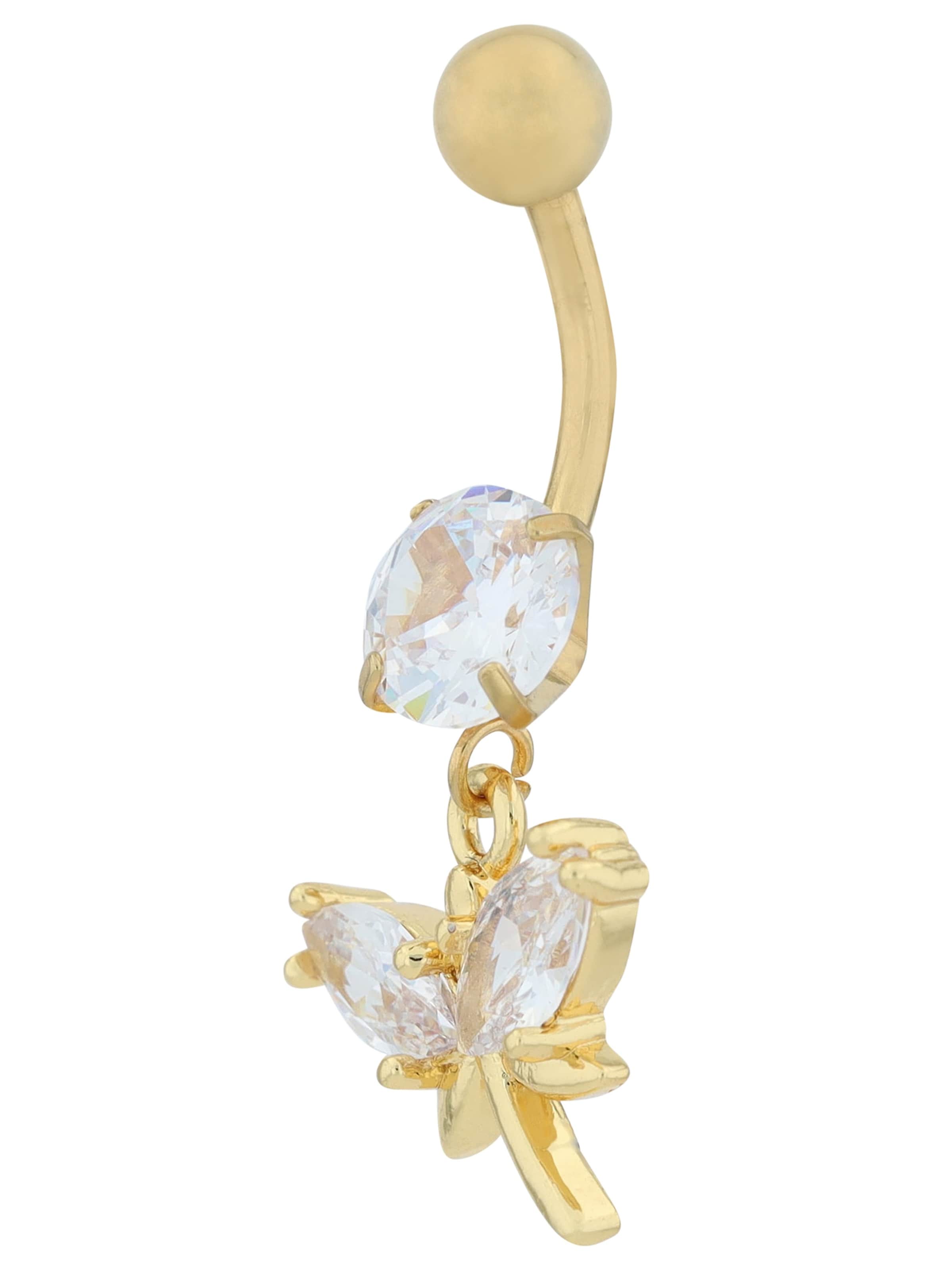 Akzent Piercingschmuck 'Zirkonia'‌‌ in Gold