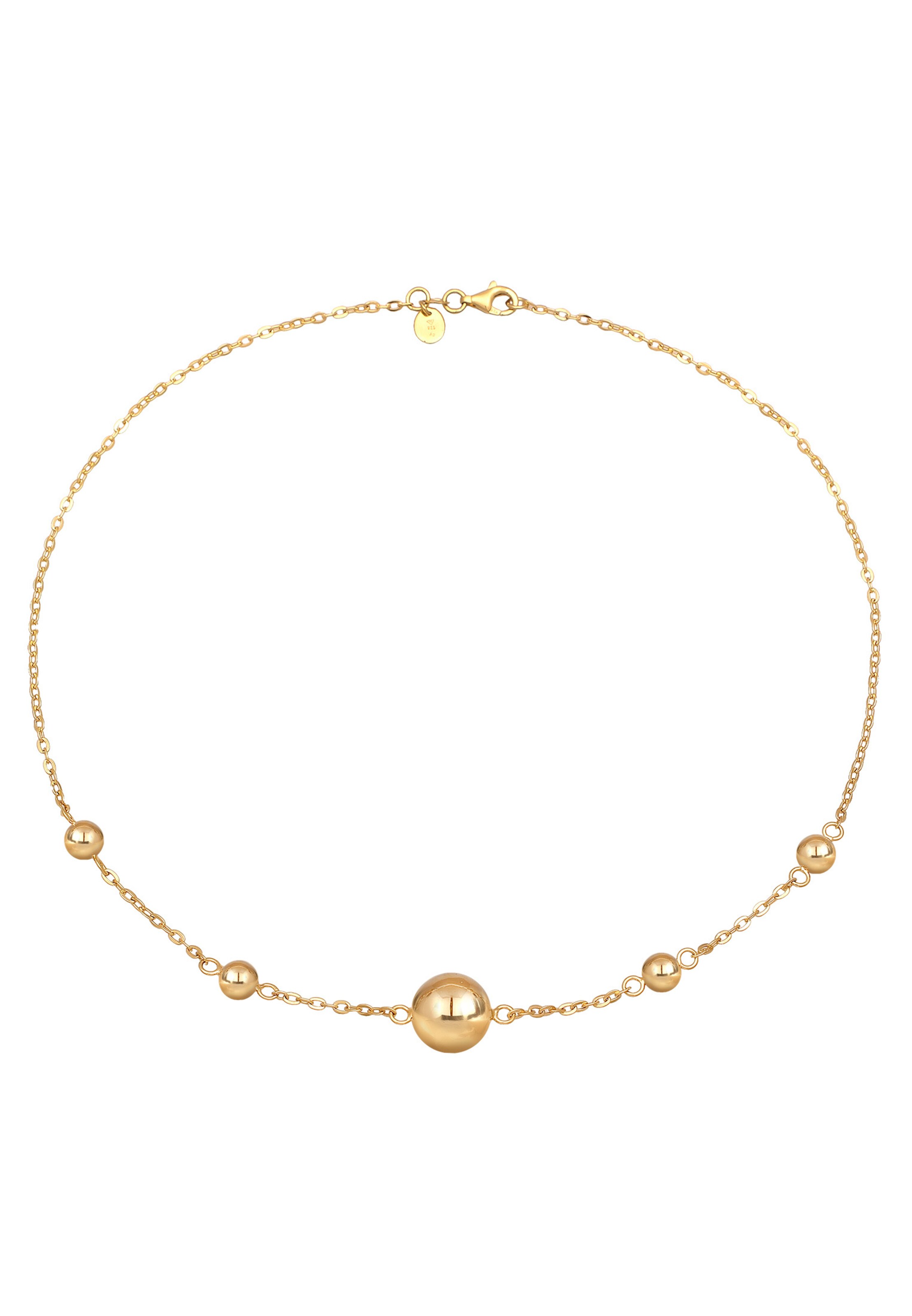 ELLI PREMIUM Halskette Kugel in Gold: Vorderseite