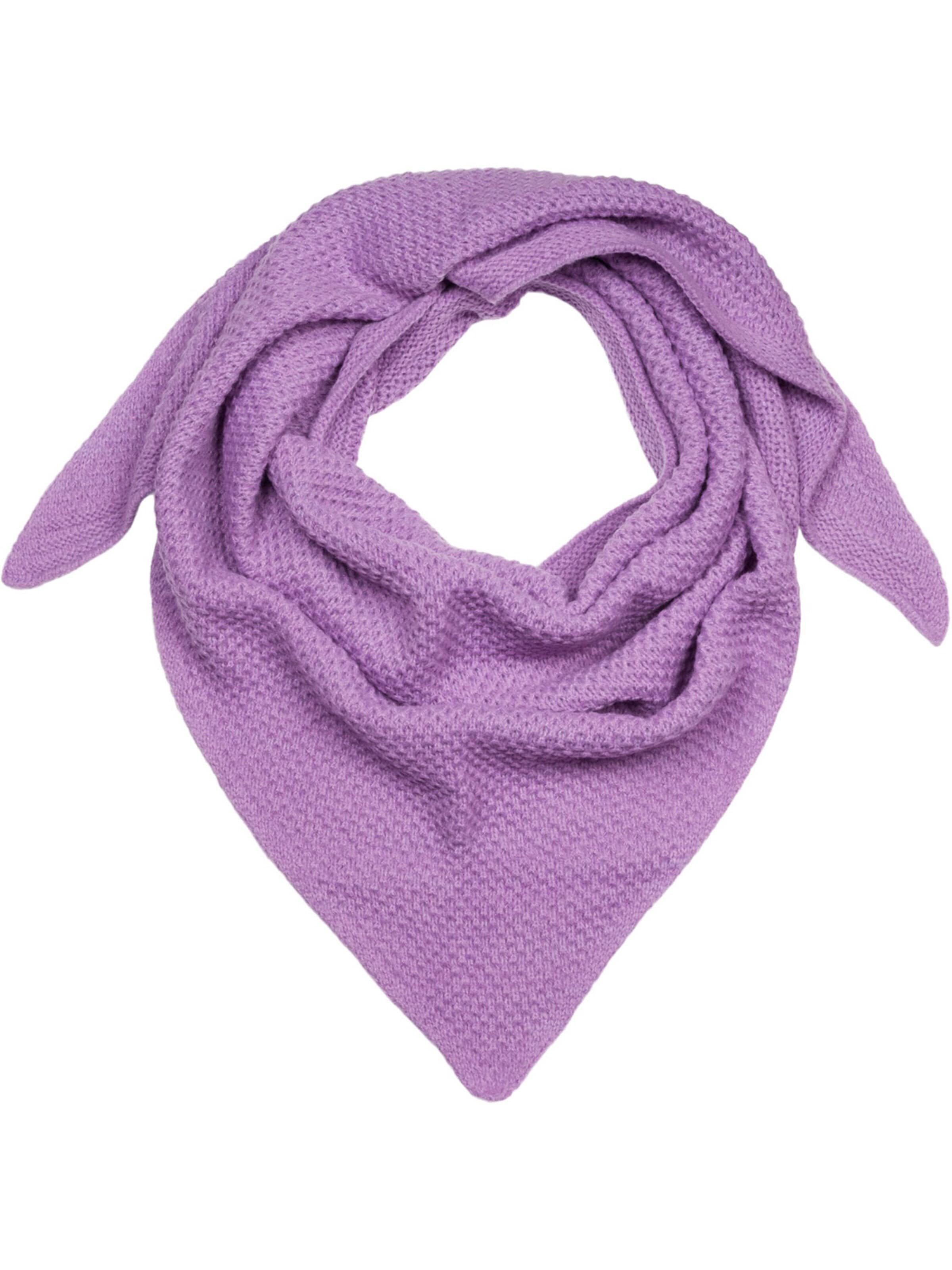styleBREAKER Shawl 'Strick Dreiecktuch Reiskorn Strickmuster' in Purple: front
