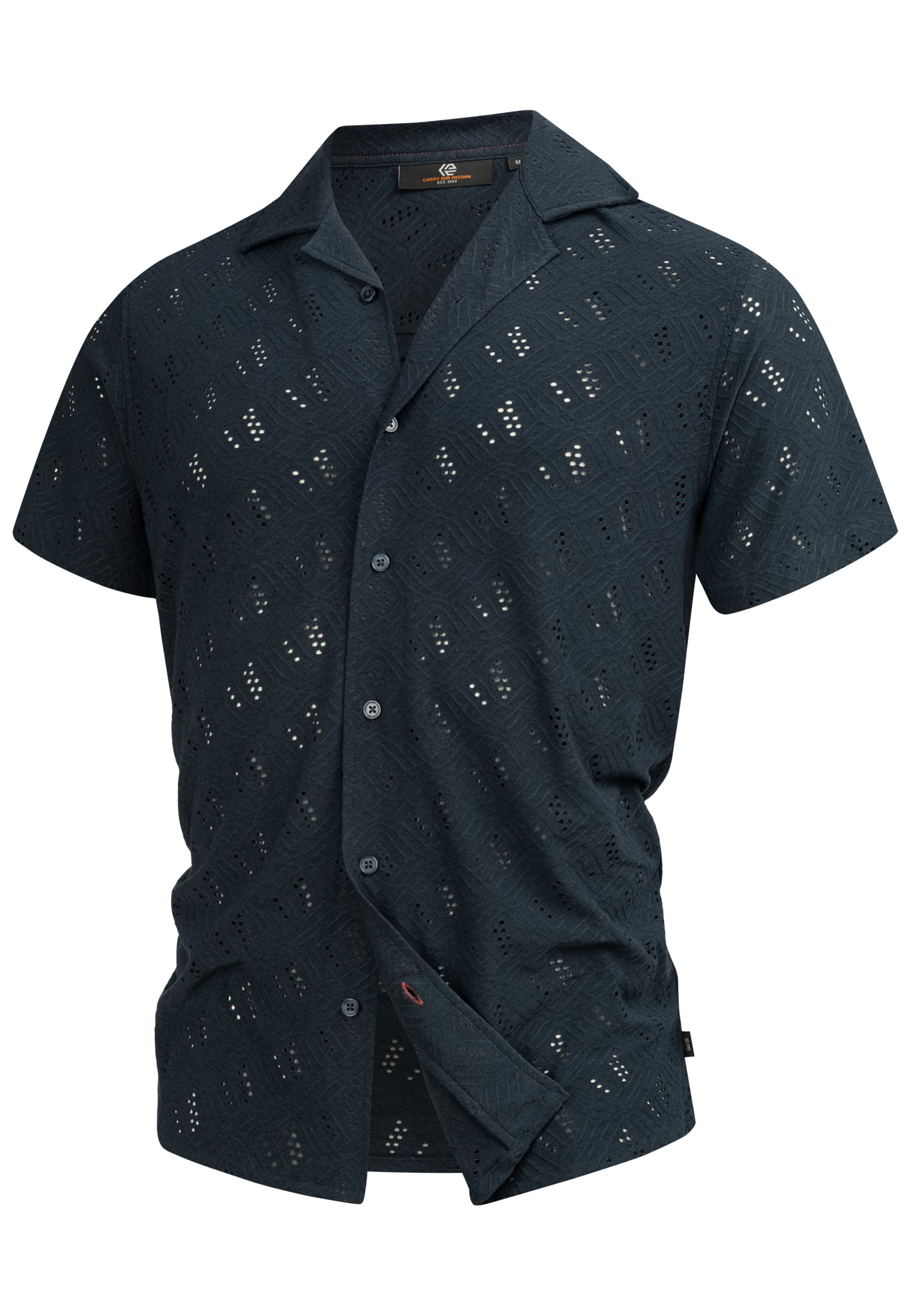 INDICODE JEANS Button Up Shirt 'Jerry' in Blue: front